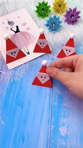 Cute Paper Santa Craft 🎅✨Easy DIY Christmas Decoration #Shorts #viralshorts #santacraft #diy #craft