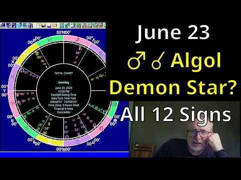 Mars Conjunct Algol: The Most Dangerous Star | June 23 Astrology + All 12 Signs