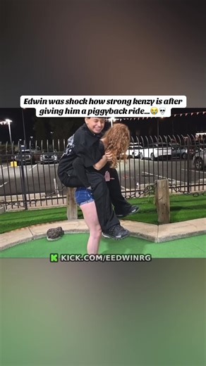 Edwin was shock how strong kenzy is after giving him a piggyback ride…😭💀 #edwin #fypシ #clips