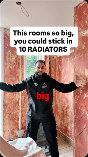 This rooms is so big, you could stick in 10 radiators. Claims like that is why you need the right engineer to assess your property and advise you on the best size of boiler your place needs and how many radiators are recommended for each of your rooms. Give us a call and we can recommend quality and qualified engineers. #boilers #radiators #trustpilot #trustatrader #exploremore | Gas Parts Direct
