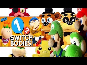 SML Movie: 1 2 Switch Bodies! Mario And Luigi Reaction (Golden Freddy,Freddy,Foxy,Pikachu,Bowser Jr)