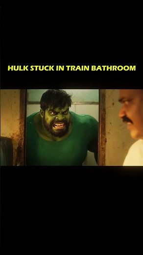 HULK STUCK IN TRAIN BATHROOM | Hulk Babai Funny Videos #hulk #shorts #veo3 #funny