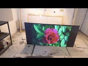 Using a $7 bed sheet for projection screen part 2 paint anything luminous ALR screen paint
