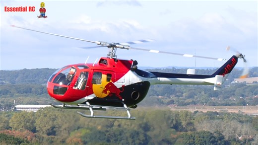 STUNNING ! RED BULL Jet Turbine RC Helicopter. Mark Boughton flies the Messerschmitt-Bölkow-Blohm Bo 105 | Essential RC