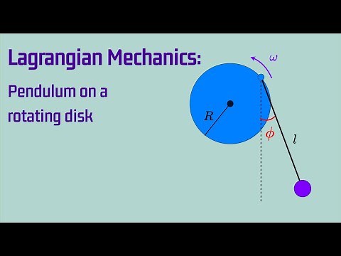Lagrangian mechanics: pendulum on a rotating disk