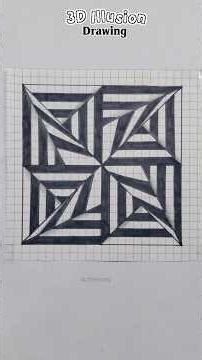 [OP ART] How to draw optical illusion art l Geometric art 🔥| #opticalillusion #illusion