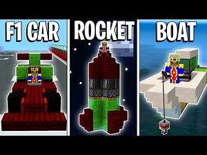 🦅 5 Simple Redstone Vehicle Builds in Minecraft Bedrock!