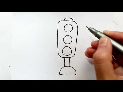 How to draw traffic signal 🚦 | Easy step by step | Drawing and Coloring for Kids |