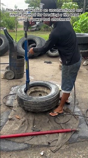 Ultimate Tire Bead Breaker Hack | Extreme Mechanic Skills #TireHack• #MechanicLife• #HeavyDuty•