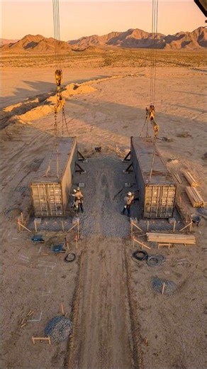 2 Ship Containers 😱 Turn to This Luxury Desert Home #container #shorts