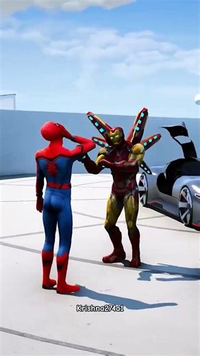GTA V :- IRONMAN FIXED SPIDERMAN GOLDEN CAR.🩷 #gta5 #viralshorts #shortsfeed #trending #gaming