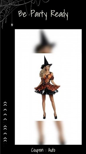 Witch Costume - Halloween Role Play Outfit with Hat