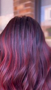 “Red Vibrant red with an undercover balayage 🔥 From subtle to straight-up fiery.” @hairbymonicaperez #JoicoColorIntensity Formula on pre-lightened hair: Formula 1: Joico LumiShine Permanent Crème Color 6RRwith 10 Volume LumiShine Developer #JoicoLumiShine Formula 2: Joico Color Intensity Ruby Red #JoicoIntensity | Joico Artists