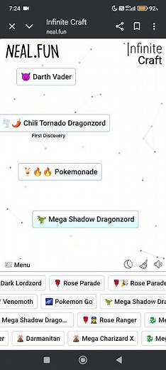 Infinite Craft E371 | First Discovery: Mega Charizard X Shadow Dragonzord