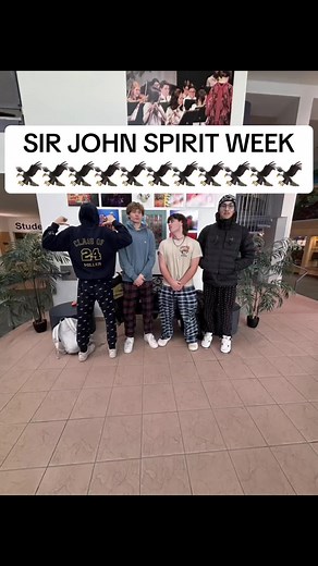 SJF Spirit Week🦅🦅🦅 Pajama day Monday 💤, Tropical Tuesday 🌴, Anything but a backpack Wednesday 🚫🎒and Twin Day Thursday 👯‍♀️ #yellowknife #spiritweek