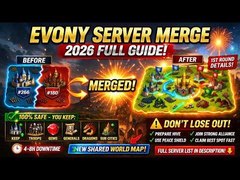 Evony 2026 Server Merge Guide 🔥 Full Breakdown + How to Prepare FAST