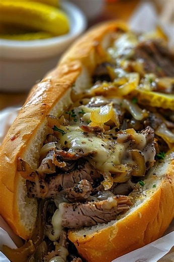 🧀🥩 The Ultimate Homemade Philly Cheesesteak! 🥩🧀 Summary: Skip the takeout and make the best cheesesteak of your life right at home! This recipe is all about that perfect combination of juicy, thin-sliced steak, sweet caramelized onions, and of course, a glorious amount of gooey, melted cheese, all piled high on a soft, toasted roll. It's messy, decadent, and everything a great cheesesteak should be! Servings: 4 sandwiches Prep Time: 20 minutes Cook Time: 20 minutes Total Time: 40 minutes Ing