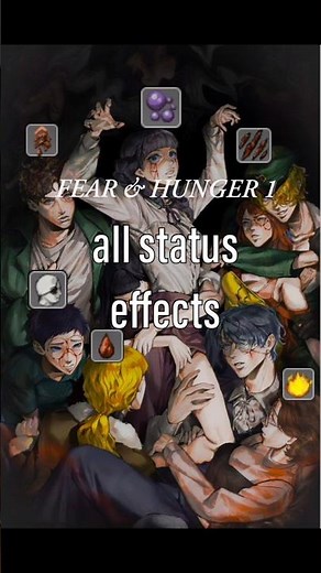 all status effects in fear and hunger how to cure them.