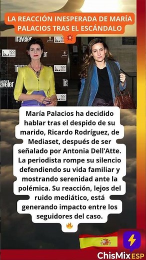 María Palacios rompe su silencio tras el despido de su marido 😮🔥