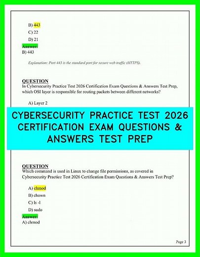 Cybersecurity Certification 2026: Comprehensive Practice Test with Exam Q&A