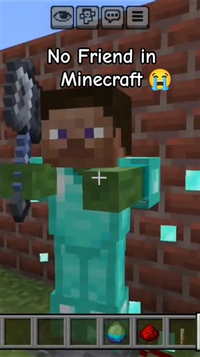 Minecraft no friends 😭 #minecraft #gaming