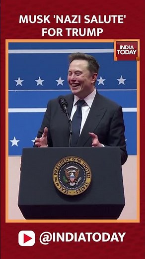 WATCH: Elon Musk's Back-To-Back 'Nazi Salutes' At Trump #elonmusk #trumpinauguration