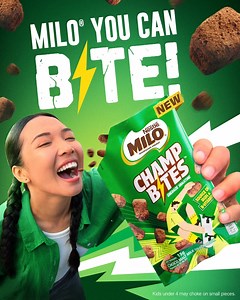 6.7K reactions · 15 shares | Your MILO® fave is in its snack era ⚡Take a bite of the NEW MILO® Champ Bites! Get yours now! Disclaimer: Kids under 4 may choke on small pieces. ASC Ref Code: N0196P080125M | MILO® Philippines | Facebook