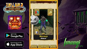 The spookiest release of the year is here!🎃 Run through Spooky Summit with our newest characters - Selene Celeste & her extra terrestrial friend - Comet. 👽🛸 Meet Lumi who joined the Howlin' Wolf-man on his run! Also releasing the brand new spooky sound track - now with surround sound. Connect your headphones or your air pods pro to experience the thrill of Halloween! Which duo do you think will be your favorite? #templerun2 #halloween | Temple Run