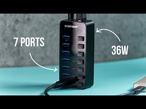 SABRENT 36W USB3.0 7-Port Hub with Individual Switches