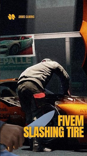 FiveM slashing car's tire script #fivem #script #gtarp #gta5 #roleplay #gtav #gtaonline #gta