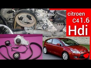 Citroen c4 1.6 hdi changement kit distributión