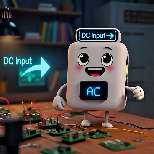 Hi! I’m an Inverter ⚡ How I Convert DC to AC for Your Home | Electronics Animation