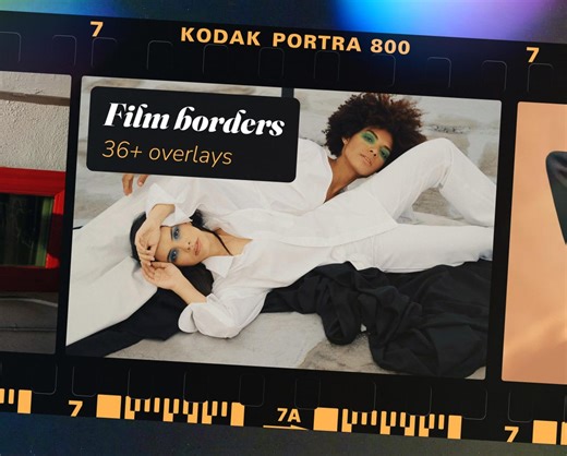 Film Borders (kodak Portra 800) – Authentic 35mm Frames for Photography - Etsy