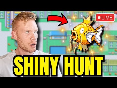 TRIPLE SHINY HUNTING MAGIKARP LIVE! 🔥 Full Odds Grind in Pokémon FireRed & LeafGreen 🎣✨