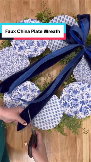 How to make a china plate wreath without breaking a single dish 😅 I used plastic plates, Mod Podge, and decorative napkins to create this beautiful wreath that looks like real china… but won’t shatter if it falls. All you do is separate the napkin layers, apply with Mod Podge, and build your design right onto the plates. It’s simple, budget-friendly, and honestly so much fun to make. This is perfect for spring decor, front door wreaths, or even a unique gift idea. You can switch up the colors w