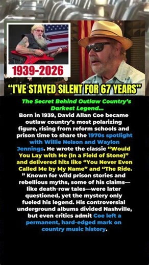 After David Allan Coe Death, Hank Williams Jr FINALLY Admits We Suspected About Dark Past #shorts