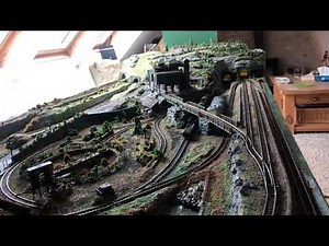 N scale model railway with peco track