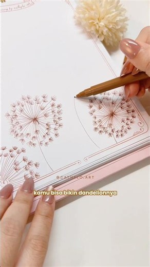 How to Draw an Aesthetic Dandelion @cathfloart #art #drawing #drawingtutorial #sketching #howtodraw