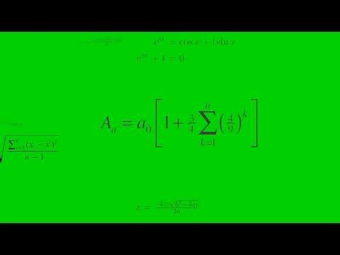 Maths Formula Green Screen Video, Math Equation Floating - Green Screen Meme Template free.