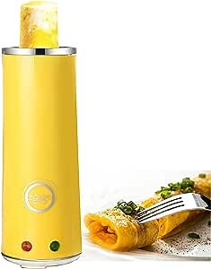 Electric Egg Roll Maker Automatic Eggs Sausage Boiler Quick Egg Cooker Multifunction Nonstick Breakfast Eggs Boiler (Yellow)