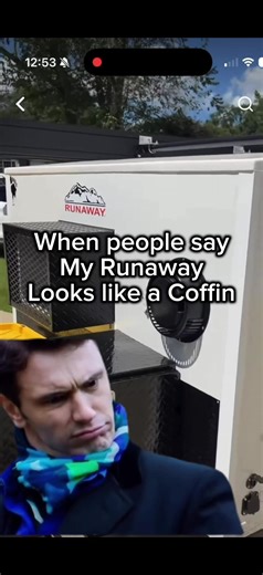 When people say my Runaway tiny Camper looks like a coffin on wheels! #runawaywithtaberland #offended