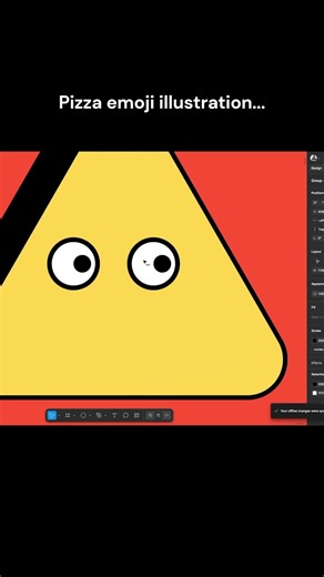 🍕 Pizza slice emoji illustration in figma