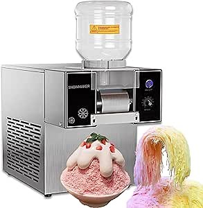 176LBS/Day Snowflake Ice Machine Commercial, Snowflake Ice Maker Machine, Korean Shaved Ice Machine, Fast Cooling Snow Cone Machine, for Restaurant