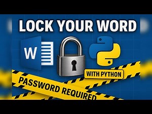 PASSWORD PROTECT Microsoft WORD 🐍 Python & win32com | Data Automation