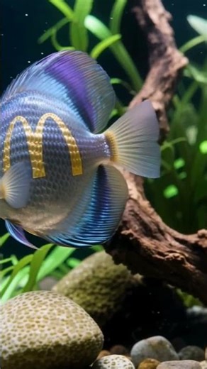 beautiful discus fish with McDonald's logo