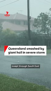 167K views · 914 reactions | A dangerous and destructive thunderstorm has smashed South East Queensland. 11cm stones were reported in Manly, Ferny Hills and Alexandra Hills, with wind gusts as strong as 100 km/h recorded at Brisbane Airport and Maroochydore. More than 136,000 properties are now without power. #WildWeather #GiantHail #Storm #Damage #Queensland | 7NEWS Townsville | Facebook