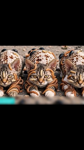 🆘 Dramatic Fight to Save Devon Rex Kittens from Swarming Parasites #shorts #animalrescue #animals #reels | Rainbow after the storm