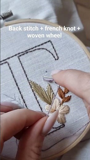 Floral Alphabet hand embroidery🌸 #embroidery #tutorial #diy #alphabet #craft #art #stitch #handmade