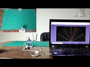 مشروع نظام رادار بسيط باستخدام الماتلاب والاردوينوr using Arduino and Matlab
