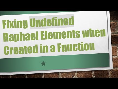 Fixing Undefined Raphael Elements when Created in a Function